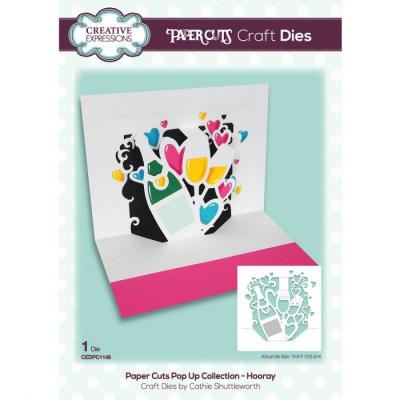 Creative Expressions Paper Cuts Pop Up Die - Hooray